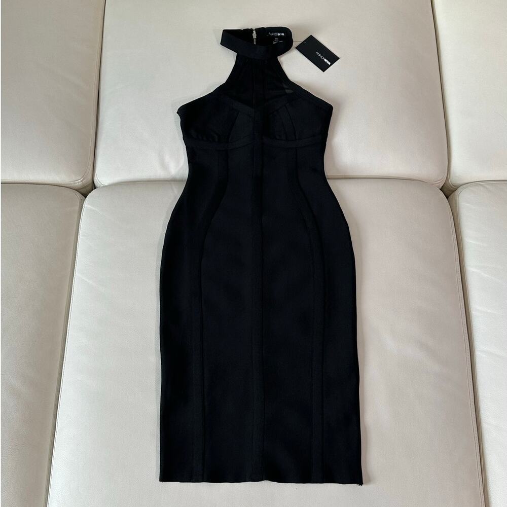 Fashion Nova Midnight Escape Bandage Midi Dress - Picture 5 of 10